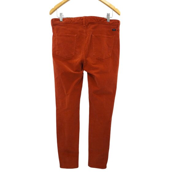 Lucky Brand Lolita Skinny Corduroy Pants Rust Red Stretch Zip Ankle Size 10 - Picture 3 of 9